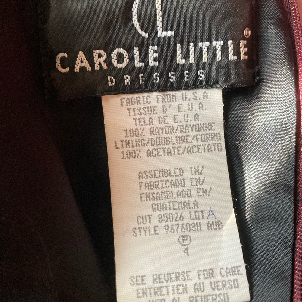 VINTAGE!! Carole Little deep purple and gold velvet sheath dress, size 4 - Picture 8 of 13
